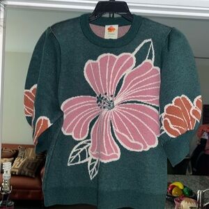 Farm Rio Honolulu Flowers Knit Sweater